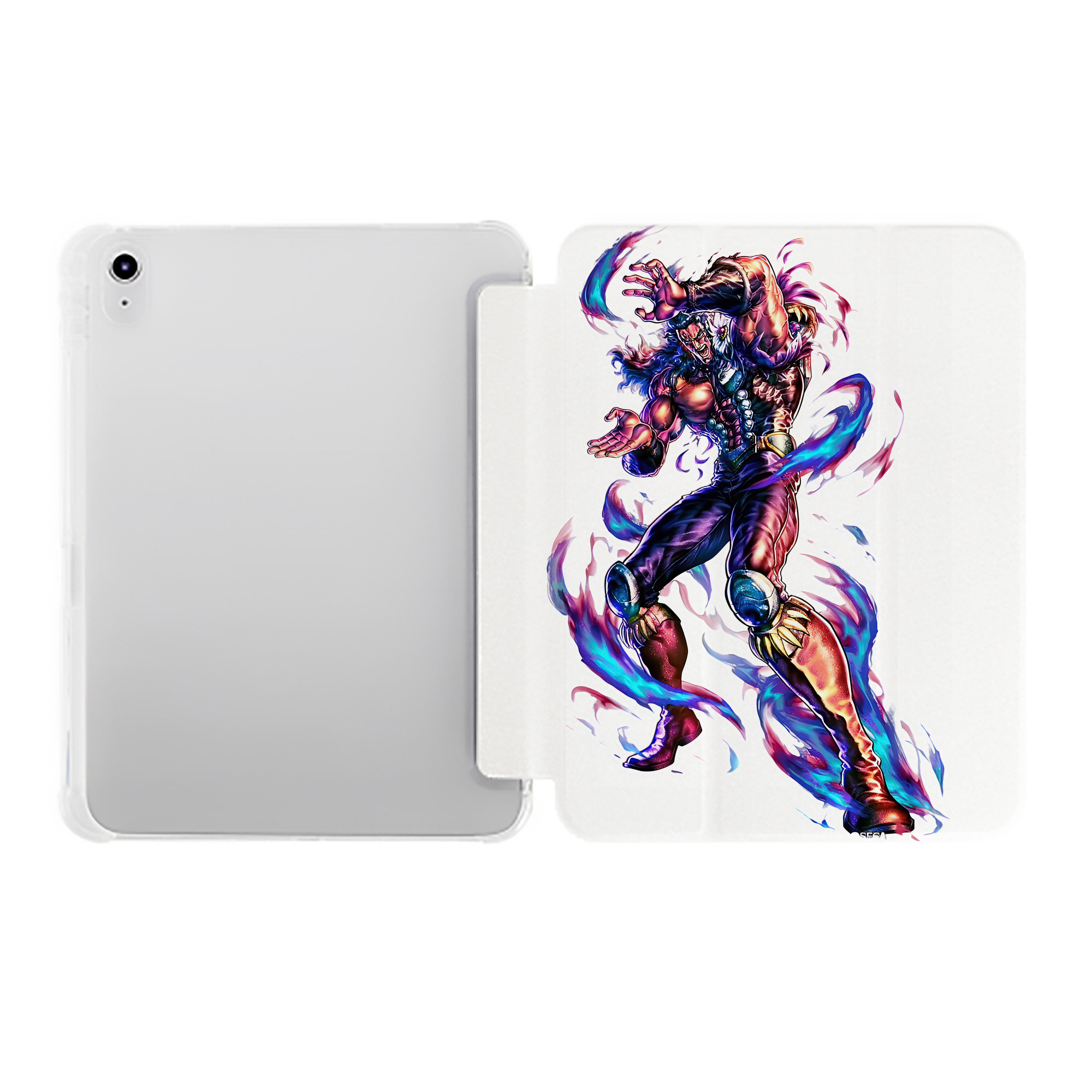 （画像用） 北斗の拳 Fist of the North Star IPad ケース ペン収納付き 三つ折りスタンド PUレザー×シリコン 対応機種9.5/10.5/10.9インチ